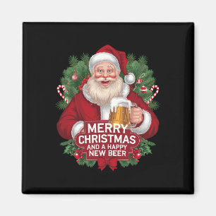 Weihnachtsmann Beer Drinker Geschenk Frohe Weihnac Magnet