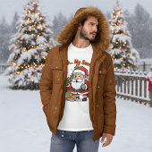 Weihnachtsmann beim Kekse stehlen erwischt Lustige T-Shirt