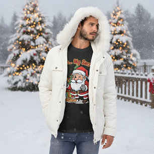 Weihnachtsmann beim Kekse stehlen erwischt Lustige T-Shirt