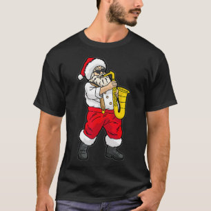 Weihnachtsmann beim Saxophonspielen T-Shirt