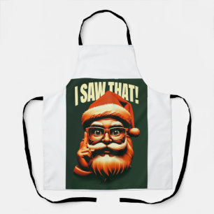 Weihnachtsmann beobachtet dich schürze