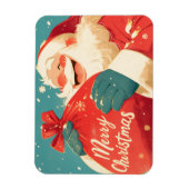 Weihnachtsmann bereitet Weihnachtsgeschenke vor Magnet (Vertikal)