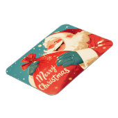 Weihnachtsmann bereitet Weihnachtsgeschenke vor Magnet (Linke Seite)