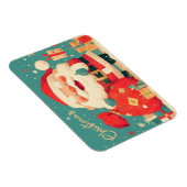Weihnachtsmann bereitet Weihnachtsgeschenke vor Magnet (Rechte Seite)