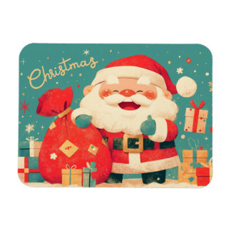 Weihnachtsmann bereitet Weihnachtsgeschenke vor Magnet