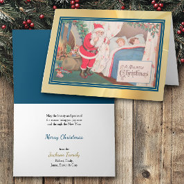 Weihnachtsmann Besuch Weihnachten Karte