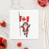 Weihnachtsmann besucht Kanada Serviette (Beispiel)