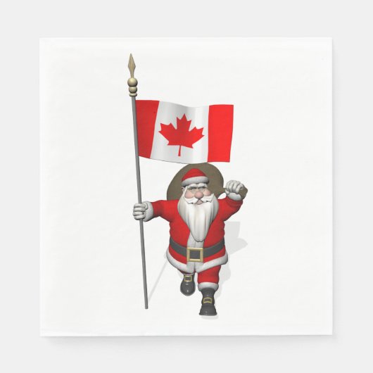 Weihnachtsmann besucht Kanada Serviette (Vorderseite)