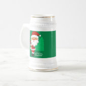 WEIHNACHTSMANN BIERGLAS (Vorderseite Links)
