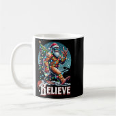Weihnachtsmann Bigfoot Weihnachtslichter Lustiger  Kaffeetasse (Links)