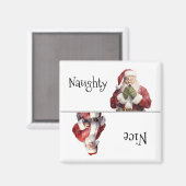 Weihnachtsmann Böse Gut Magnet (Vorderseite/Rückseite)