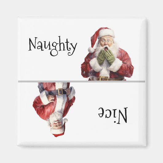 Weihnachtsmann Böse Gut Magnet (Vorne)