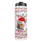 Weihnachtsmann Boston Terrier Dog Thermosbecher (Vorderseite)
