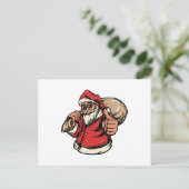 Weihnachtsmann bringt Weihnachtsgeschenke Kostüme Postkarte (Stehend Vorderseite)