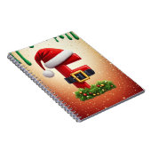 Weihnachtsmann Buchstabe F mit Weihnachtskranz Akz Notizblock (Rechte Seite)