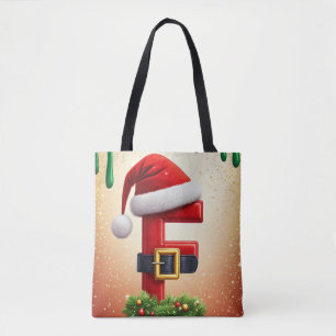 Weihnachtsmann Buchstabe F Mit Weihnachtskranz Akz Tasche