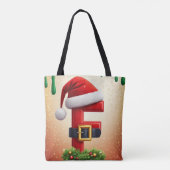 Weihnachtsmann Buchstabe F Mit Weihnachtskranz Akz Tasche (Rückseite)