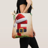 Weihnachtsmann Buchstabe F Mit Weihnachtskranz Akz Tasche (Von Nahem)