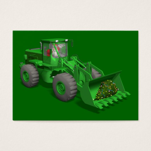 Weihnachtsmann Bulldozerfahrer (Vorderseite)