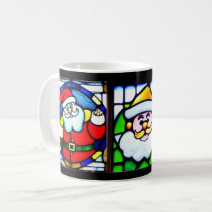 Weihnachtsmann-Buntglas-Tasse Kaffeetasse