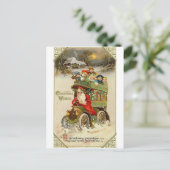 Weihnachtsmann Bus Postkarte (Stehend Vorderseite)