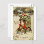 Weihnachtsmann Bus Postkarte (Vorne/Hinten)