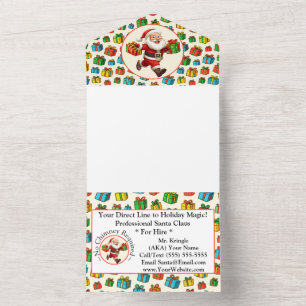 Weihnachtsmann Business Card Holiday Magie All In One Einladung