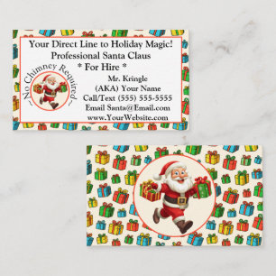 Weihnachtsmann Business Card Holiday Magie Visitenkarte
