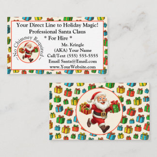 Weihnachtsmann Business Card Holiday Magie Visitenkarte