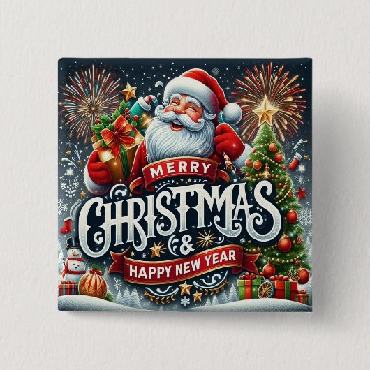 Weihnachtsmann Button (Vorderseite)