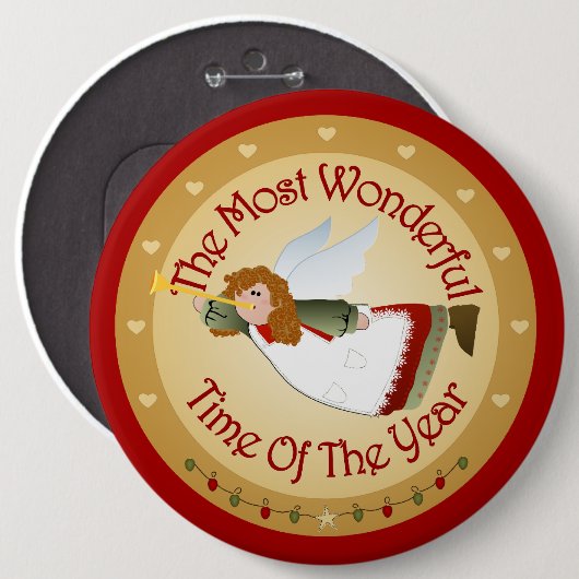 Weihnachtsmann Button (Vorne & Hinten)