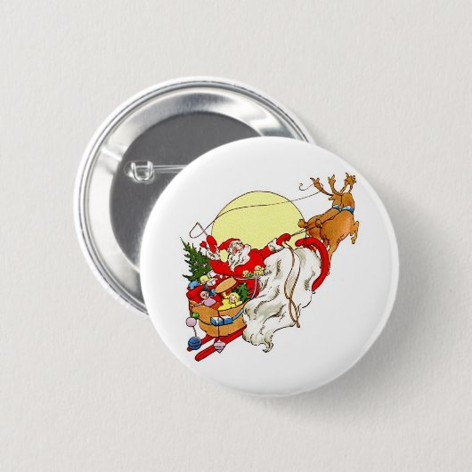 Weihnachtsmann Button (Vorne & Hinten)