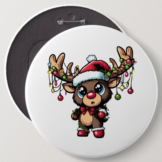 Weihnachtsmann Button (Vorne & Hinten)