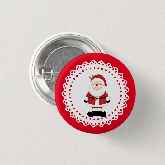 Weihnachtsmann Button (Vorne & Hinten)