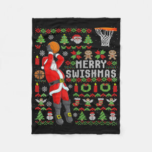 Weihnachtsmann-Bysketbyll-Spieler - Slam Dunk Ugly Fleecedecke