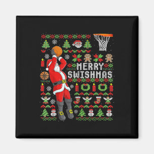 Weihnachtsmann-Bysketbyll-Spieler - Slam Dunk Ugly Magnet