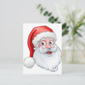 Weihnachtsmann-Cartoon Feiertagspostkarte (Stehend Vorderseite)