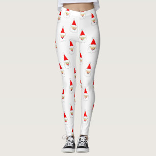 weihnachtsmann cartoon frohe weihnachten leggings