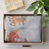 Weihnachtsmann-Cartoon Seidenpapier (Geschenk)