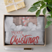 Weihnachtsmann-Cartoon Seidenpapier (Geschenk)