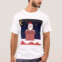 Weihnachtsmann Cartoon Weihnachten Nacht den Kamin