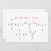 Weihnachtsmann Chemie Lehrer Urlaub Feiertagskarte (Vorne/Hinten)