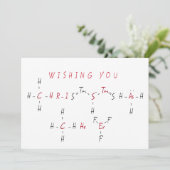 Weihnachtsmann Chemie Lehrer Urlaub Feiertagskarte (Stehend Vorderseite)