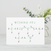 Weihnachtsmann Chemie Lehrer Urlaub Feiertagskarte (Stehend Vorderseite)