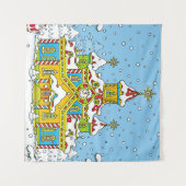 Weihnachtsmann,Claus,Haus,Winter,Frost,gr Wandteppich (Vorderseite (Horizontal))