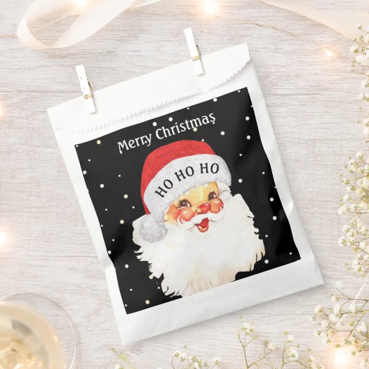 Weihnachtsmann Claus HO HO HO Geschenktütchen (Ausgeschnitten)