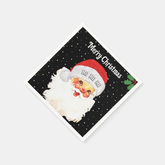 Weihnachtsmann Claus HO HO HO Serviette (Ecke)