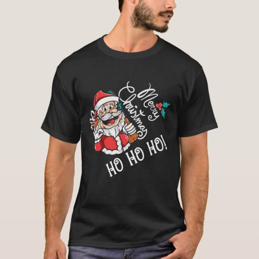 Weihnachtsmann Claus Ho Ho Ho T-Shirt (Vorderseite)