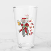 Weihnachtsmann-Claus Ho Ho Spaß Glas (Rückseite)