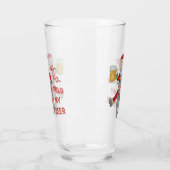 Weihnachtsmann-Claus Ho Ho Spaß Glas (Links)